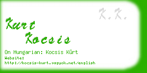 kurt kocsis business card